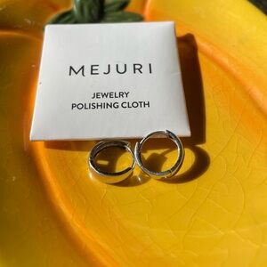 Mejuri Bold Huggie Hoops - 14K White Gold